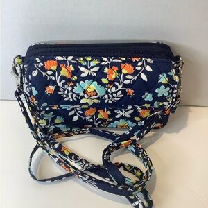Vera Bradley Floral Navy Crossbody Bag/Wallet